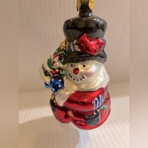 Vintage ‘Snowman’s Wreath’ Handcrafted Glass Ornaments